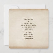 Paar van Beach Hearts Wedding Invite Kaart (Achterkant)