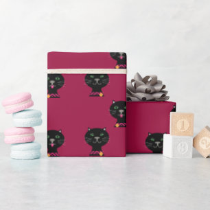 Paar van Black Kitty katten Cadeaupapier