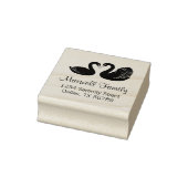 Paar van Black Swans Paar Adres Rubberstempel (Stempel)