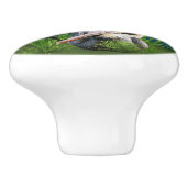 Paar van bruine Pelikans Keramische Knop (Zijkant)