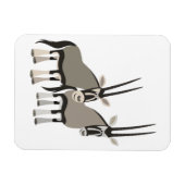 Paar van Cartoon Oryxes Flexible Magnet Magneet (Horizontaal)