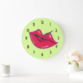 Paar van Cherry Red Lips Grote Klok (Huis)