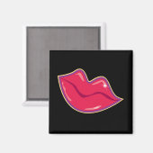 Paar van Cherry Red Lips Magneet (Voorkant / Achterkant)