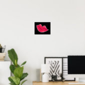 Paar van Cherry Red Lips Poster (Thuiskantoor)