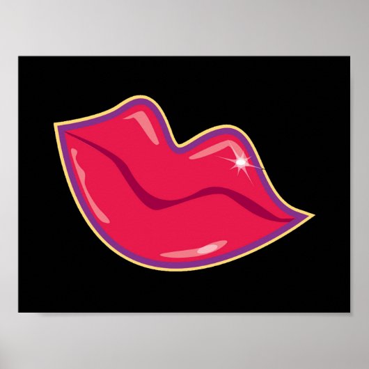 Paar van Cherry Red Lips Poster (Voorkant)