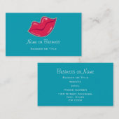 Paar van Cherry Red Lips Visitekaartje (Voorkant / Achterkant)