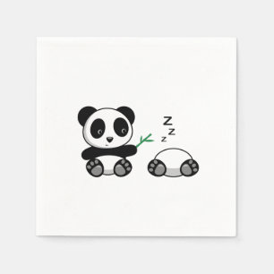 Paar van Cute Little Pandas Servet