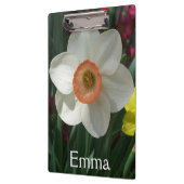 Paar van Daffodils Roze en Gele Lentbloemen Klembord (Links)