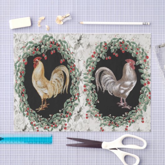 Paar van de roesters tissuepapier (Craft)