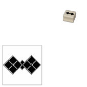 Paar van diamantvormen 	rubberstempel (Gestempeld)