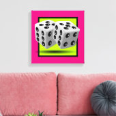 Paar van Dice Canvas Afdruk (Insitu (Woonkamer))