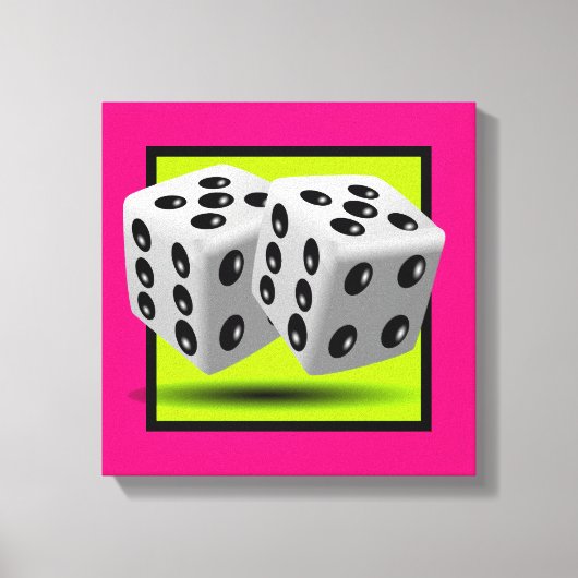 Paar van Dice Canvas Afdruk (Voorkant)