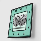 Paar van Dice Vierkante Klok (Hoek)