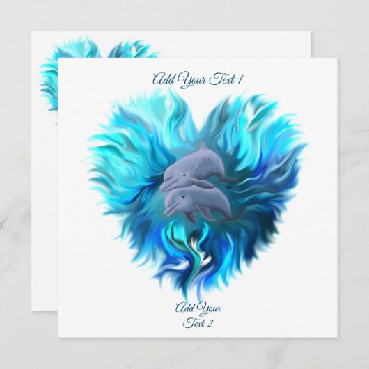 Paar van dolfijnen (Voorkant / Achterkant)