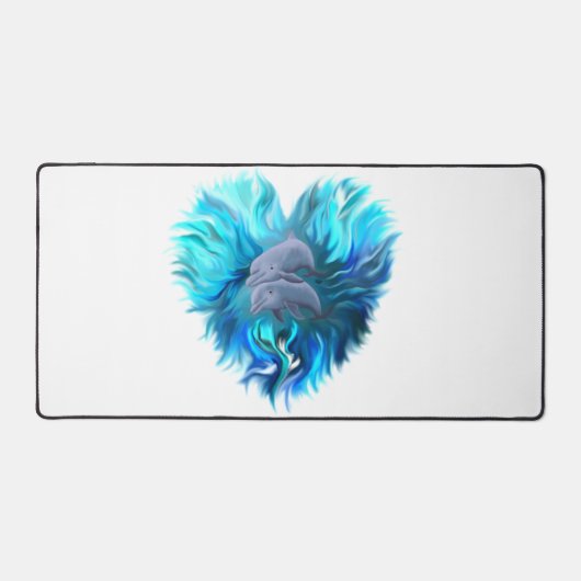 Paar van dolfijnen bureaumat (Voorkant)