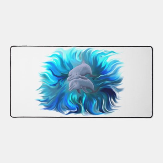 Paar van dolfijnen bureaumat (Voorkant)