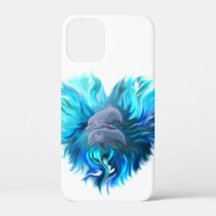 Paar van dolfijnen iPhone 12 mini hoesje