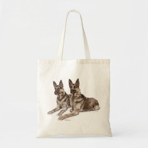 Paar van Duitse herderhonden Tote Bag