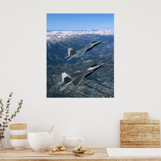 Paar van F22-toestellen Poster (Keuken)