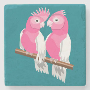 Paar van Galahs Stenen Onderzetter