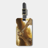 Paar van Giraffe Bagagelabel (Voorkant verticaal)