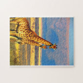 Paar van Giraffes. Legpuzzel (Horizontaal)