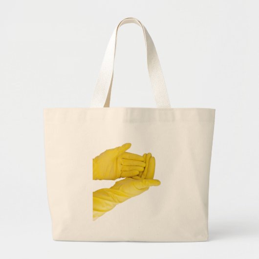 Paar van latexhandschoenen grote tote bag (Voorkant)