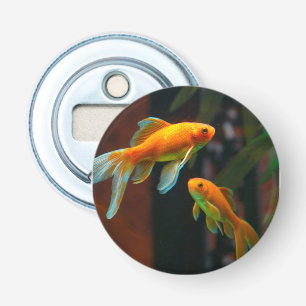 Paar van Lucky Goldfish Button Flesopener