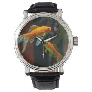 Paar van Lucky Goldfish Horloge