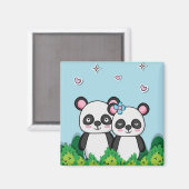 Paar van Pandas Magneet (Voorkant / Achterkant)