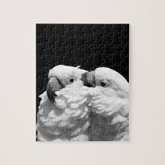 Paar van paraplu-cockatoes legpuzzel (Verticaal)