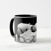 Paar van paraplu-cockatoes mok (Voorkant links)