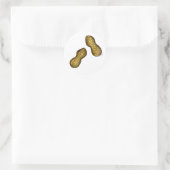 Paar van Peanuts Nutty Ballpark Peanut Shell Nut Ronde Sticker (Tas)