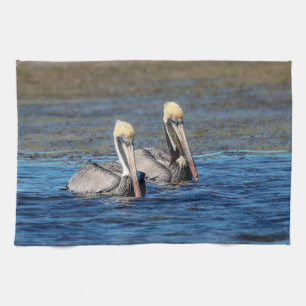 Paar van Pelicans Theedoek