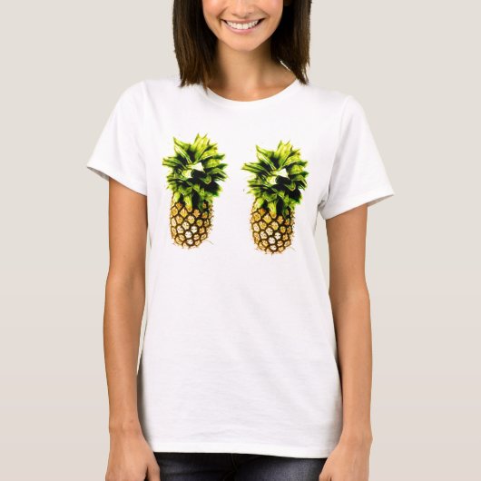 Paar van Perky Pineapples Licht gekleurd T-shirt (Voorkant)