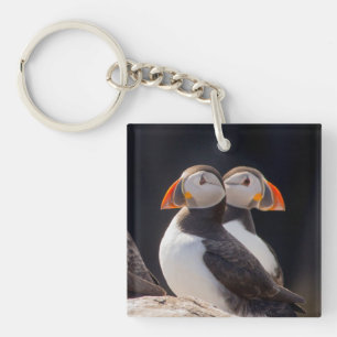 Paar van Puffins Sleutelhanger
