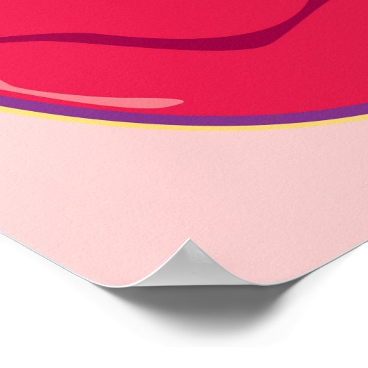 Paar van Rode Lips Poster (Hoek)