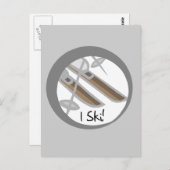 Paar van Skis I Ski T-shirts en geschenken Briefkaart (Voorkant / Achterkant)