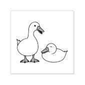 Paar van witte eenden 2 zelfinktende stempel (Design)
