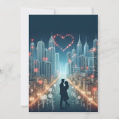 Paar verliefd in het midden van een stad (Voorkant)