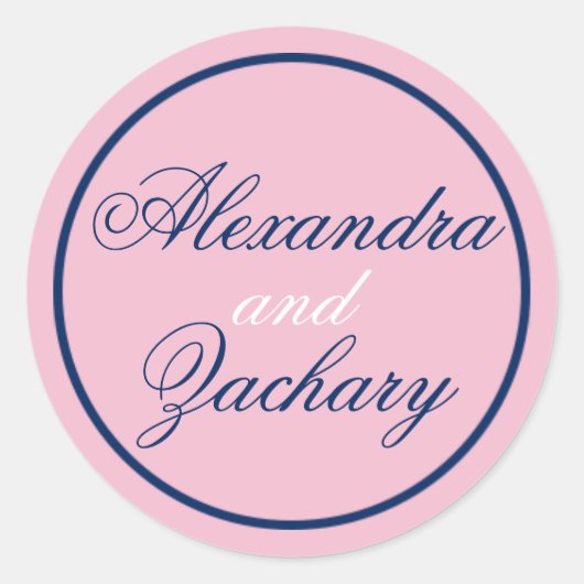 Paar-weddenschap-voor-of-welkomsttas-Sticker-marin Ronde Sticker (Voorkant)