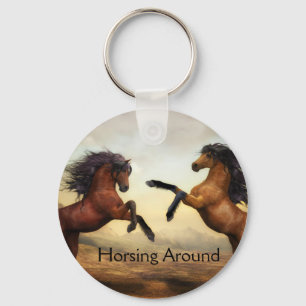 paar wilde paarden sleutelhanger