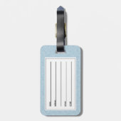 paar witte ijs schaatsen bagagelabel (Achterkant verticaal)