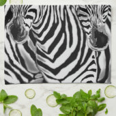 Paar Zebra keukenhanddoek - Kies kleur (Gevouwen)