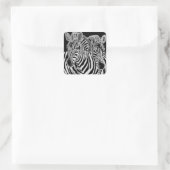 Paar Zebra Sticker (Tas)