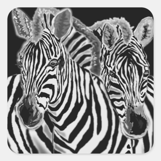Paar Zebra Sticker (Voorkant)