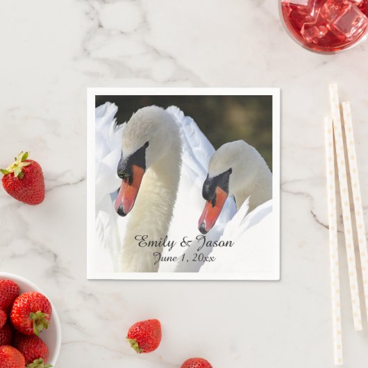 Paar zwanen servetten (Insitu)