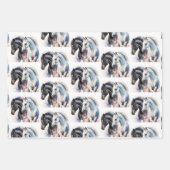 Paar zwart-wit in Waterverf Inpakpapier Vel (Voorkant 2)