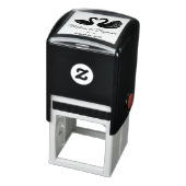 Paar Zwarte Zwanen Save the Date Bruiloft Zelfinktende Stempel (Product)