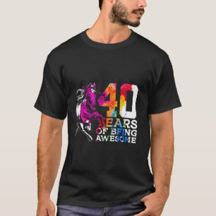 PAARD 40 JAAR GEWELDIGE RIJDEN 40E GEBOORTE T-SHIRT